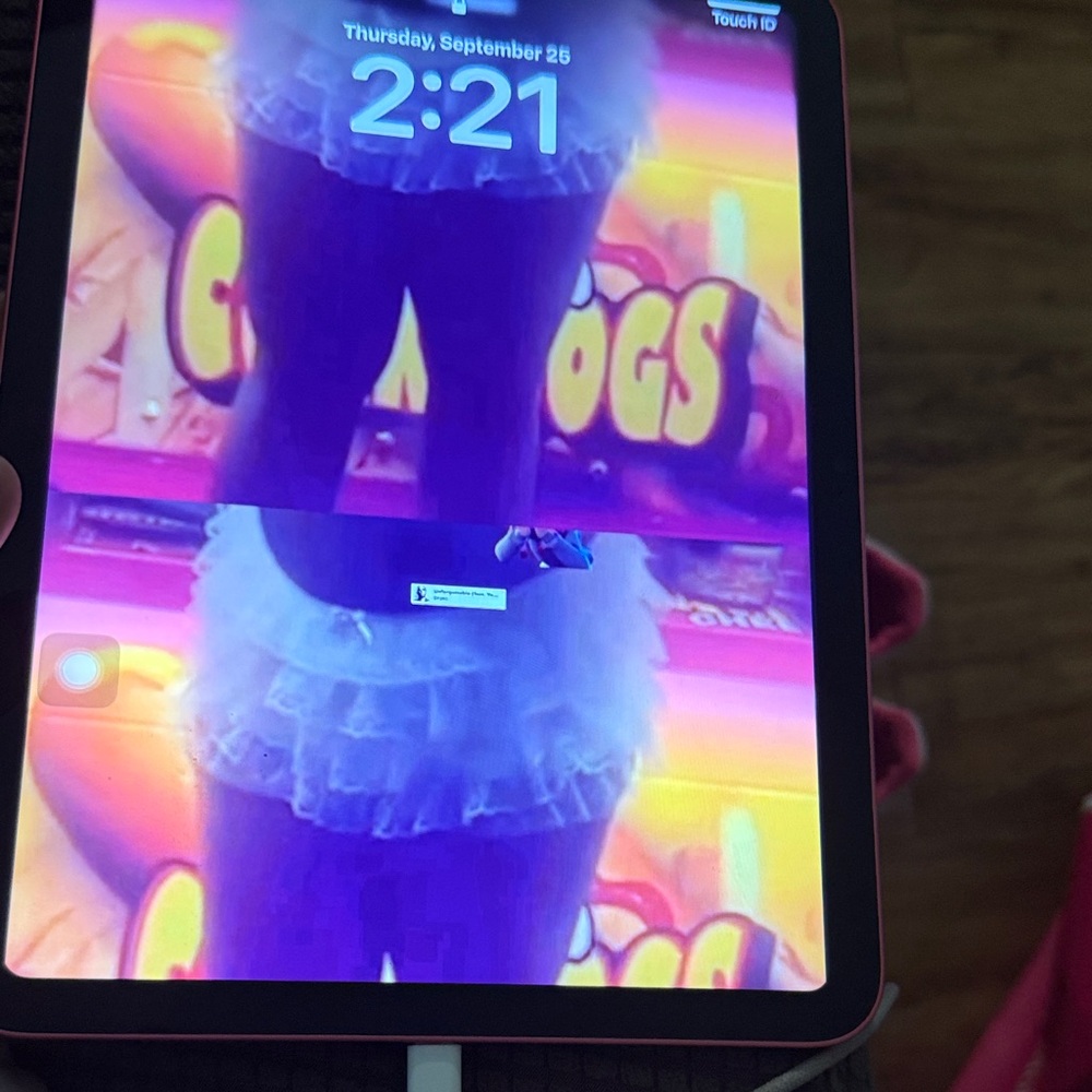 Sleek Black Tablet with Touch ID